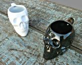 ENCOMENDA CANECA CAVEIRA PRETA E BRANCA