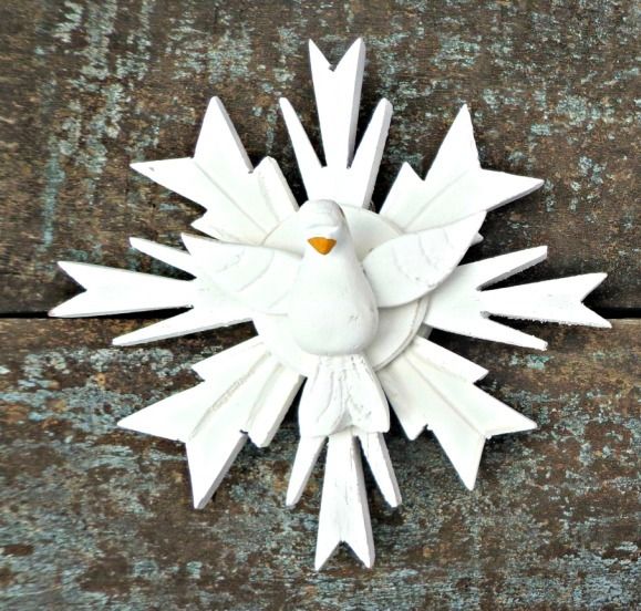 DIVINO ESP. SANTO DE MADEIRA 17 CM - ENCOMENDA SRA. KARISE